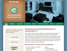 Tablet Screenshot of mooreelectric-jax.com